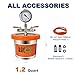 BACOENG Universal Vacuum Chamber Series: 1.2 Quart Stainless Steel Vacuum Chamber Kit, Vacuum Degassing Chamber for Resin, Silicone and Epoxies
