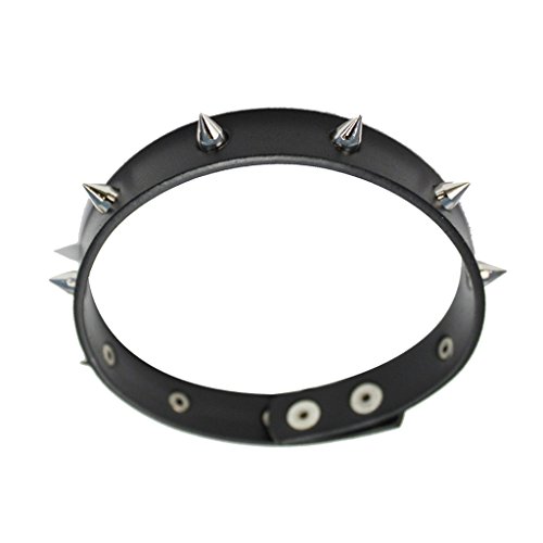 gazechimp Punk Senhora Menina Gótico Couro Gargantilha Spike Rebite Colar Colar De Fivela