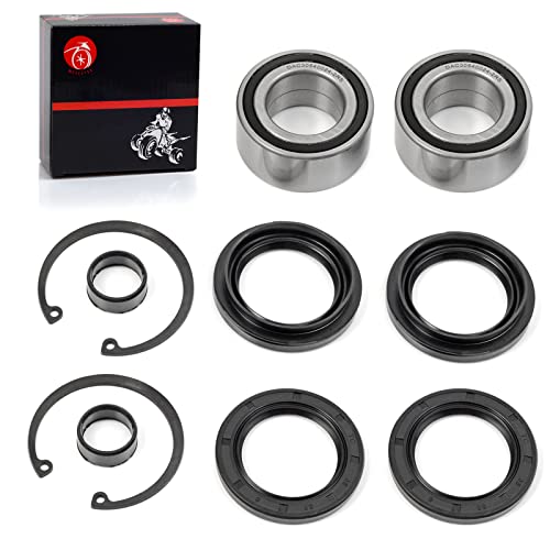 Front Wheel Bearings &amp; Seals Compatible with Honda Foreman 400 TRX400FW Foreman 450 TRX450 S/ES/FE/FM Foreman 500 Rubicon 500 TRX500 Rincon 650 TRX650 Rincon 680 TRX680 1995-2014