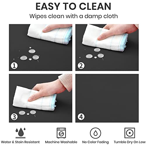 Round Tablecloth - 60 Inch - Waterproof And Stain Resistant Washable Polyester Table Cloths, Decorative Fabric Table Cover For Kitchen, Dining, Parties, Indoor And Outdoor Use,Black #TOP2