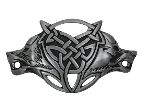 Alaani Viking Doppel Wolf Gürtelschnalle Buckle Cover