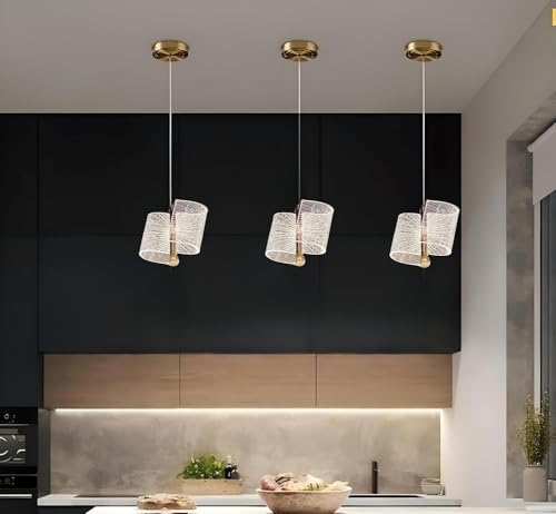 Image of FILLISKA 3 in1 Colour Changing LED Luxurious Hanging /Pendant Light (FrenchGold-PAY1587)