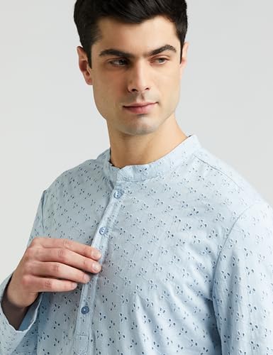 Image of Symbol Premium Men Cotton Embroidered Long Kurta