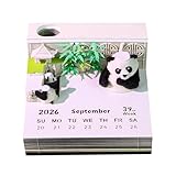 2026 パンダカレンダーソーラー充電式 LED デスクオーガナイザー永久紙構造 & 可観測性ナイトライト茎カレンダー LED 放射輝度
