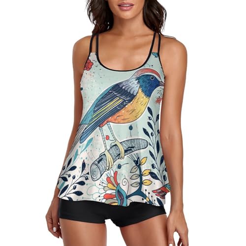 Robe de Plage Tankini Femme avec Short pour Vos Journées au Bord de l'Eau