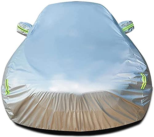 Eunncu Funda para Coche Exterior Impermeable Adecuado para Chevrolet Celta 3 Puertas Celta 5 Puertas 2000-2015 Lona Accesorios Coche Interior Plata