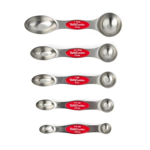 Betty Crocker Measuring Spoon Set, 5 Piece, Red