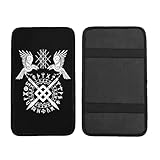 Twin Ravens Of Odin Norse Pagan Symbol Auto Handrail Box Cushion Waterproof Car Armrest Seat Box Cover Car Center Console Cover Car Center Console Cushion Pad For Car Truck Rv Suv And Many Vehicles