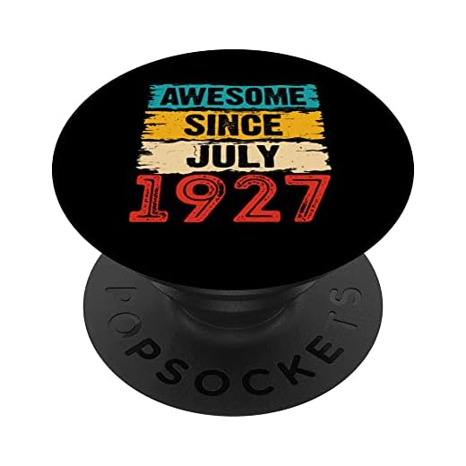 Regalos de 96 años impresionantes desde julio de 1927 PopSockets PopGrip Intercambiable