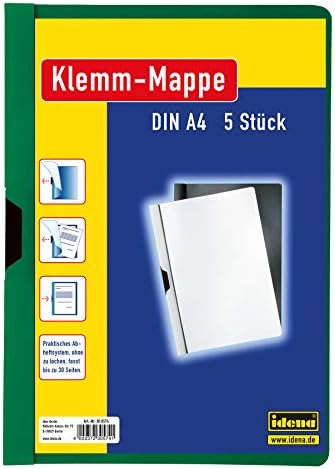 Herlitz 10312494 Klemmhefter 30 Blatt dunkelblau, PVC 5er Packung 