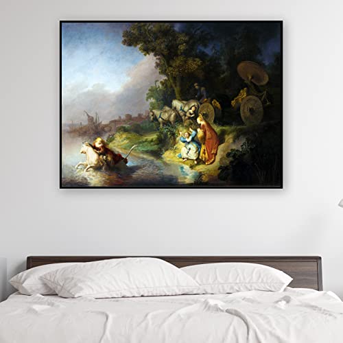Zzpt Rembrandt Van Rijn Poster Print -The Abduction Of Europa Poster - Cool Canvas Wall Art Modern Artwork For Bedroom Office Decor Unframed (12X16In/30X40Cm) #TOP3