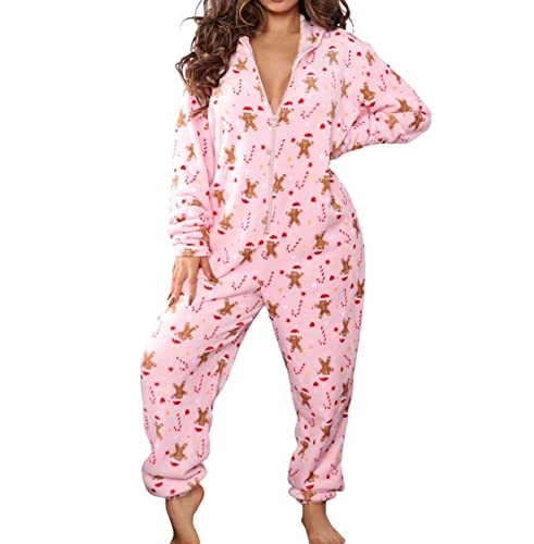 KMBANGI Christmas One Piece for Women Fleece...