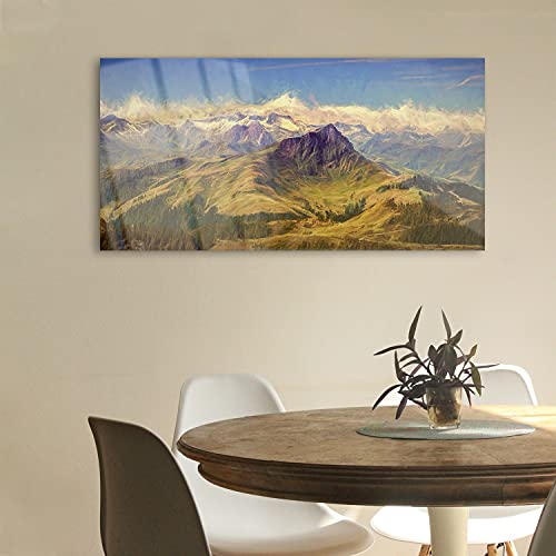 Tableau acrylique Mountains 100x50cm pour sublimer un mur vide - 3