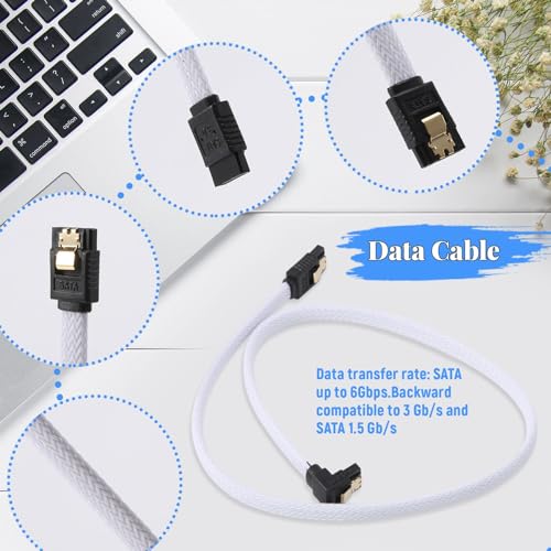 Cable de datos SATA3 7pin 50 cm ángulo recto miniatura 7