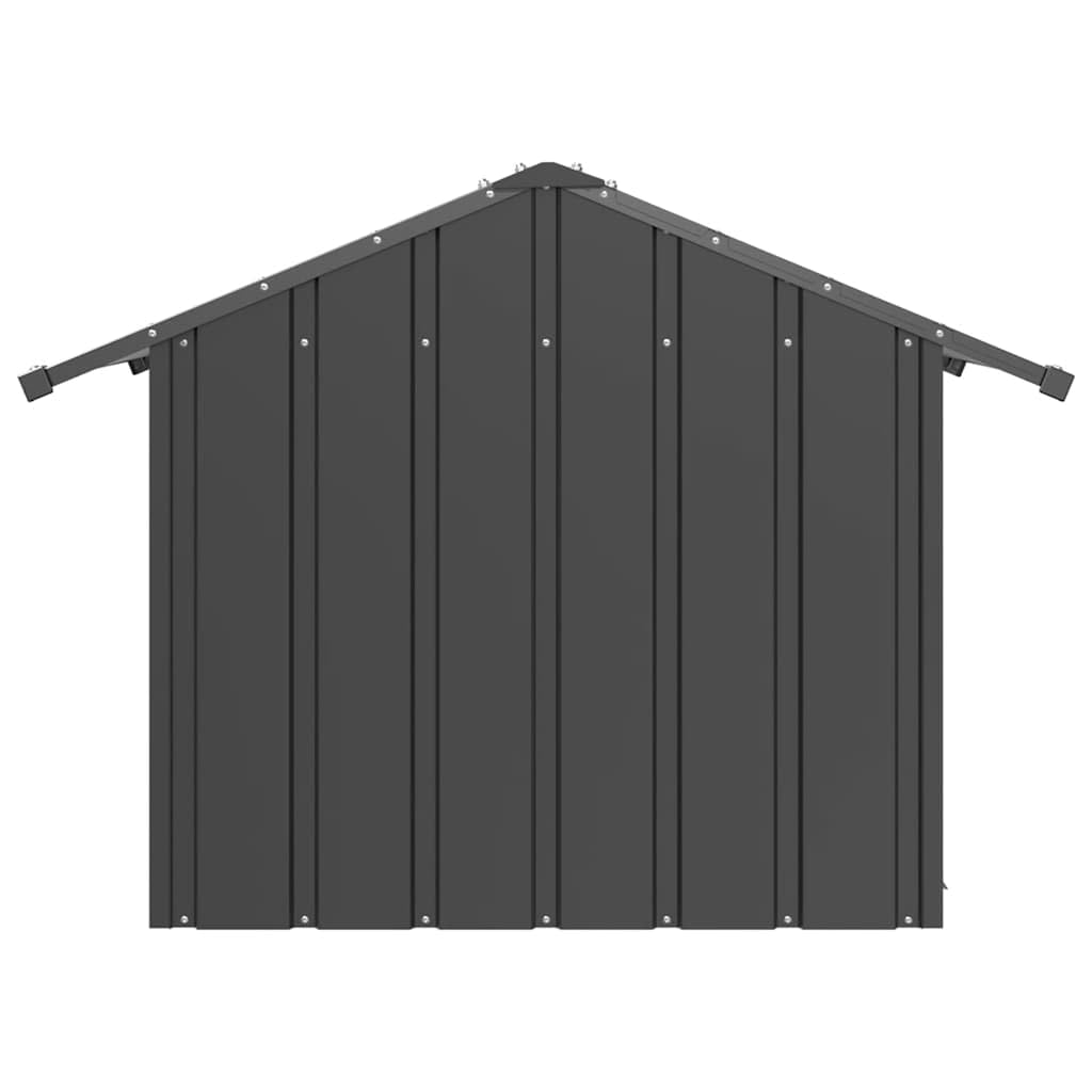 Hundehütte mit Dach aus verzinktem Stahl, 85 x 107 x 81 cm, Zwinger mit Markise, Laufstall für Hunde, aus Metall, für Terrasse, Garten, Terrasse