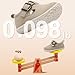 JOINFREE Toddler Girls Dress Shoes Lightweight Mary Jane T-Strap School Fashion Sneakers Soft Slip on Walking Flat Shoe Flexible Adjustable Apricot Size 7