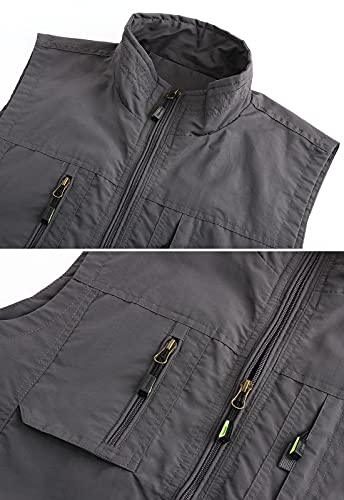 Image of Hbufnha Mens Lightweight Vest Work Travel Safari Sport Jacket Padded Puffer Vest