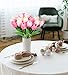 IPOPU Tulips Artificial Flowers 24pcs Multi Pink Flowers Artificial for Decoration Fake Tulips Fake Pink Flowers Floral Arrangements Faux Tulips for Table Home Wedding Centerpieces Decor (Multi Pink)
