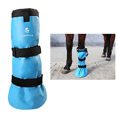 Image of Hoof Soaking Boot for Horse, Waterproof PVC Hoof Soaker Bag with EVA Foam Pad, Secure 3-Strap Equine Icing & Soaking Boot for Hooves Care, Fits Most Hooves