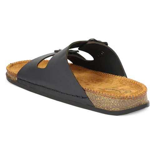 Image of Leatherful Men's premium leather slipper | Genuine Leather upper | Suede Leather Insole | PU sole | Stylish flip flop for men |