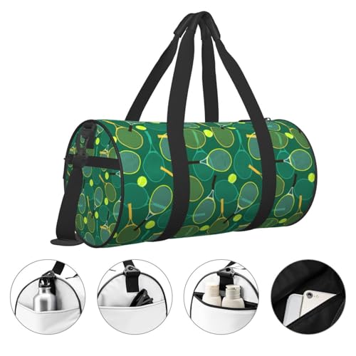 Travel Duffle Bag, Tennis Rackets and Balls Sports Gym Bag for Women Men, Carry On Bag Weekender Overnight Duffel Bag, Personal Item Travel Bag3