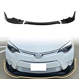 MODILOVER Front Bumper Lip Spoiler, Compatible with 2014-2016 Toyota Corolla L & LE Models Only, PU Black Sport Style Add-on Front Splitter Air Dam Chin Protector, 3 Pieces