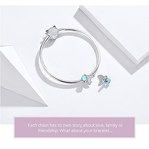 Dije compatible con pulseras y collares de plata de ley lágrimas sirena 3