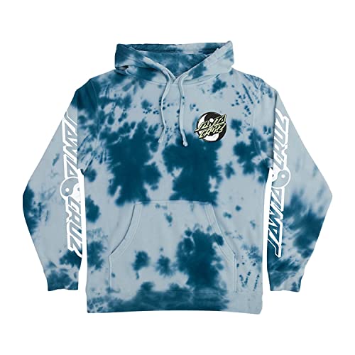 SANTA CRUZ Men's Pullover Hooded Heavyweight Sweatshirt Yin Yang Dot Skate Sweatshirt, Blotchy Slate, Size: Medium