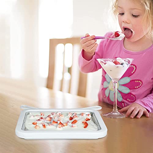 UIHECTA Instant Eismaschine Eiswürfelschale DIY Eismaschine Mini Smoothie Eismaschine Eiscreme Roller Platte Mit 2… – Bild 7