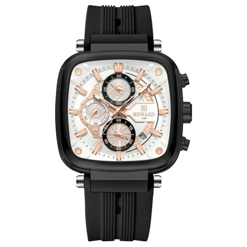Montre Homme REWARD quartz acier étanche design classique argenté