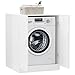 Ausla Waschmaschinenschrank Mobile Waschmaschine Einbau-Waschmaschinenschrank 71 X 71,5 X 91,5 cm Weiß Glänzend