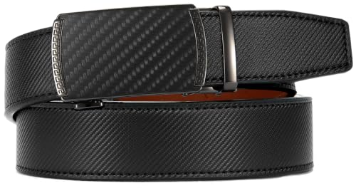 Image of CHAOREN Mens Belt Leather Ratchet Belt - Customizable Fit, Effortless Style (35mm)