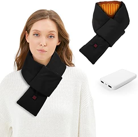 JOYTEK Neck Heating Pad, Gift for Men Heated Scarf for Men/Women Stocking Stuffers for Men, Three Temp settings with 5000mAh Power Bank,Gifts for Dad, Christmas Gift Bags