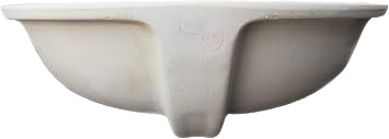 Wells Sinkware 19-inch Oval Undermount Single Bowl Bathroom Sink in Bisque