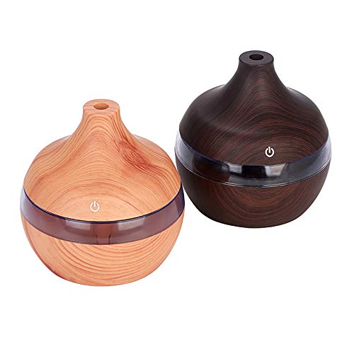 Andoer 300ml difusor de aroma USB umidificador de ar tipo água madeira mini óleo essencial mudo máqu