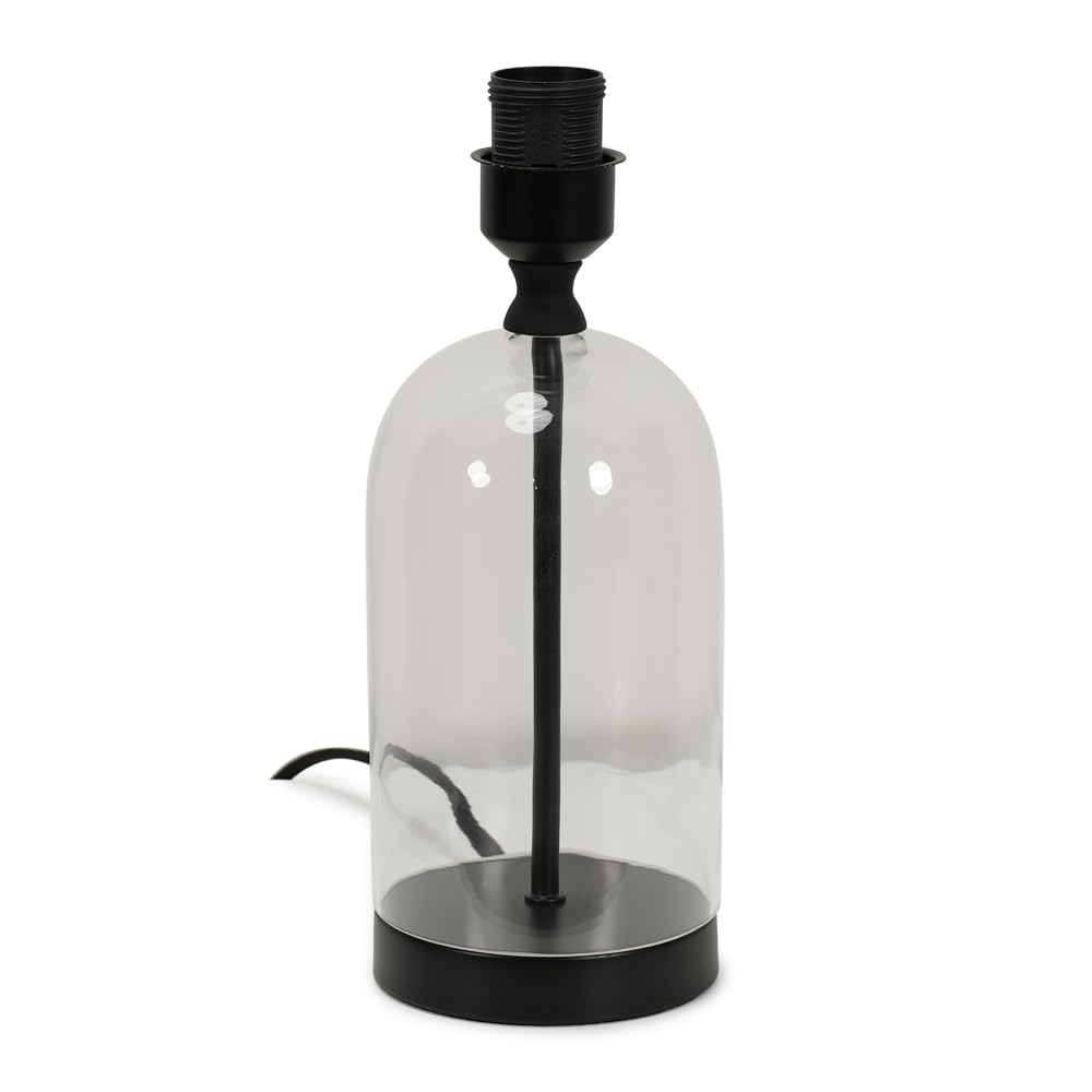 ValueLights | Black Glass Table Lamp Base | Table Lamps, Home Décor & Improvement Essential | Black