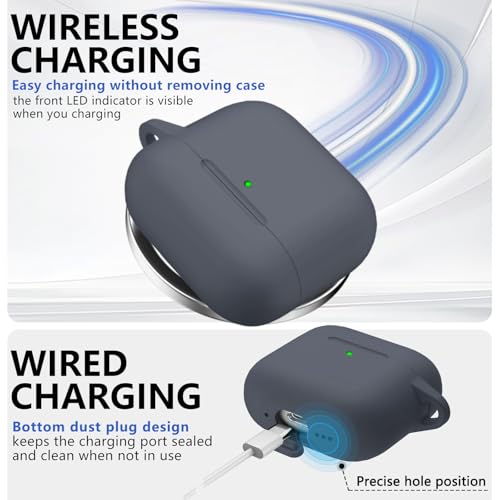 Image of Ljusmicker for AirPods 4 Case 2024 with Cleaner Kit,Dark Grey