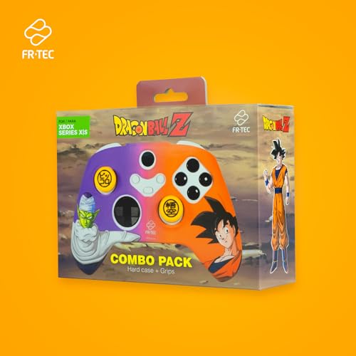 FRTEC - Zestaw Combo Dragon Ball Z, sztywna obudowa i uchwyty do Xbox Series X/S, Son Goku i Piccolo