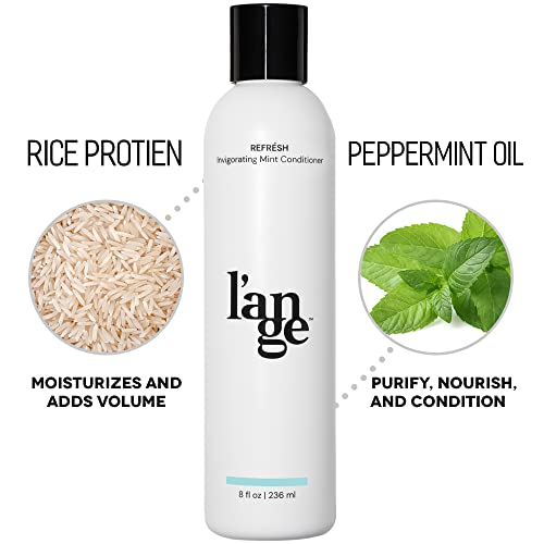 L'ange Hair Refrésh Invigorating Mint Cream Hair Conditioner | Moisturizing Peppermint Paraben-Free & Sulfate-Free Hair Conditioner | Boosts Shine With Weightless Hydration | Deep Conditioning | 8 Oz #TOP1