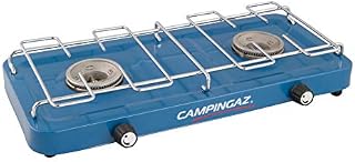 Campingaz Base Camp Various Cooking Options with 2 Plates, 2 Burner Gas Stove with Power 2 x 1600 Watt, Unisex, Adult, Blue, One Size