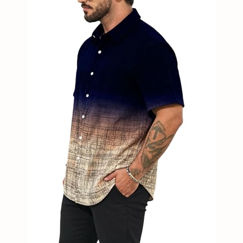 Chemise habillée homme bleu manches longues et coupe ajustée pour l'été