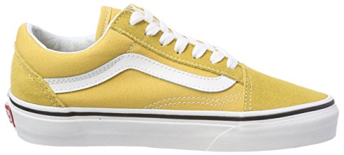 Image of Vans Men's Adults' Old Skool Classic Suede /Canvas Sneakers Yellow (Ochre /True White) 6.5 UK