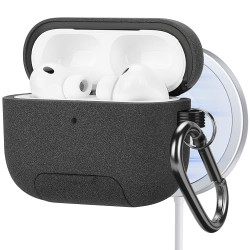 Image of Magnetic Lock Lid Case Compatible with AirPods Pro 3 | Built-in Phone Stand, MagSafe Ready, Shockproof Protective Cover with Lanyard
