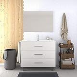mueble lavabo 90 cm  MUEBLE DE BAÑO CON LAVABO 3 CAJONES y TOALLERO CONJUNTO MUEBLE DE BAÑO CON LAVABO ESPEJO Y LUZ LED VARIOS COLORES