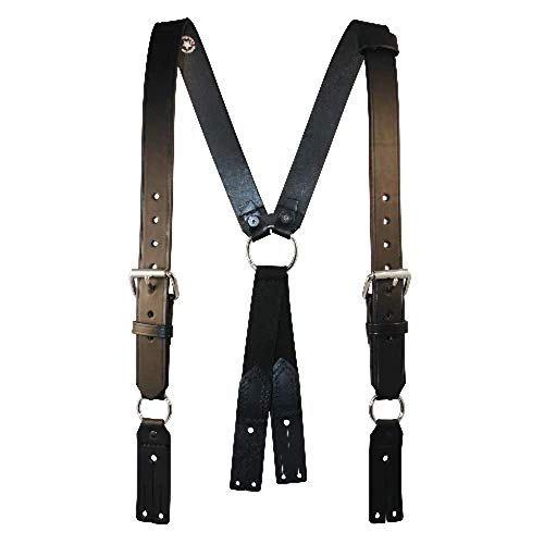 Boston Leather Firefighter's Suspenders Button Reg