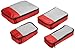 Amazon Essentials 4-Piece Packing Cubes Travel Accessories Set, Luggage Organizer with Double Zipper, Mesh Top, 100% Polyester, Small/Medium/Large/Slim, Red (Previously Amazon Basics)