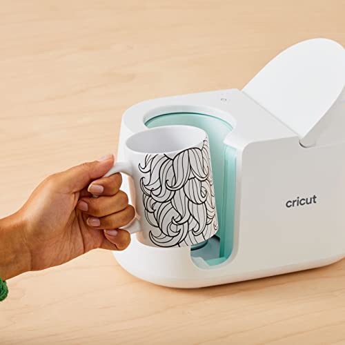 Cricut Beveled Blank Mug, Ceramic-Coated, Dishwasher & Microwave Safe Mug to Decorate,Infusible Ink Compatible,15 Oz Sublimation Mug White/Gray - Thumbnail 2