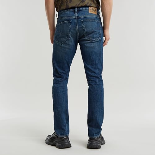 G-STAR Herren 3301 Slim Jeans, Blau (Worn in Mountain Dusk Destroyed 51001-D498-G816), 30W / 34L – Ansicht 2