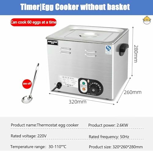 Automatic Commercial Egg Kettle, Large Capacity Booth for 60 Eggs with Temperature Control