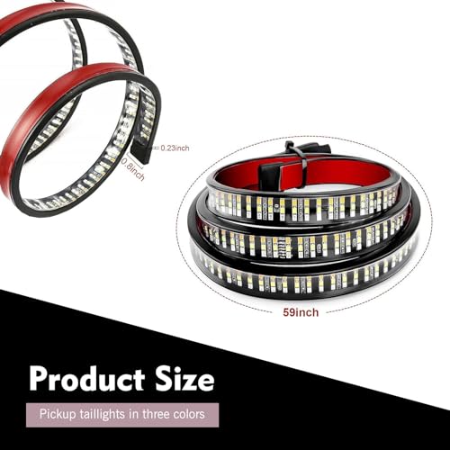 Image of 1 PC Pack-1 Led Tailgate Light Bar, Triple Row 60 inch High Brightness Turn Signal Brake Reverse Light Strip, 12 V Waterproof Cool Streamer Decorative Lights, Universal for Most Cars Trailers RVs